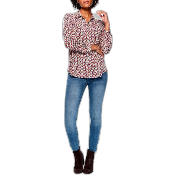 NIC+ZOE Scarf Print Live In Shirt XXL - Picture 4 of 13